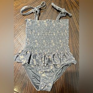 Rylee + Cru Floral Ruched 2-3T Swimsuit